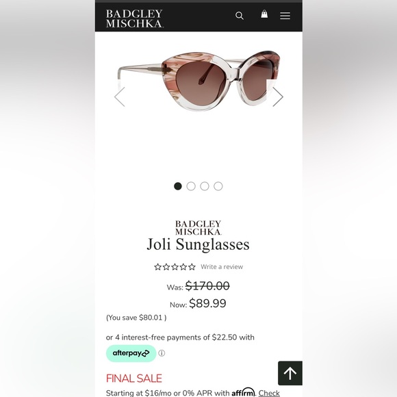 Badgley Mischka Brand🔥Joli Sunglasses🔥 - Picture 2 of 8